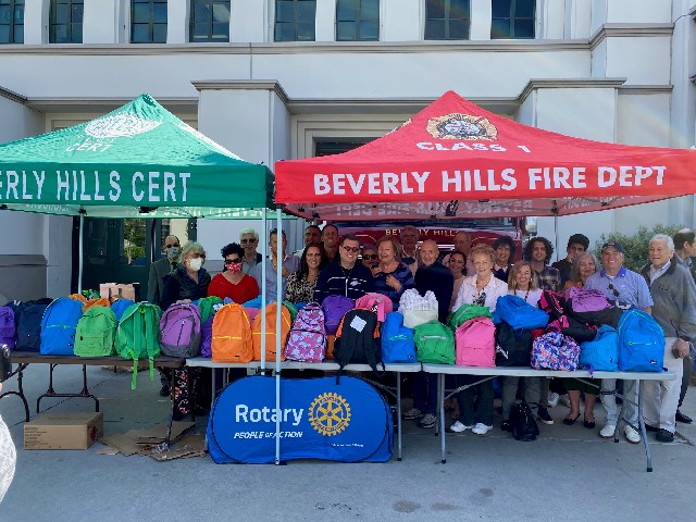 Backpacks donated to a Safe Place for Youth